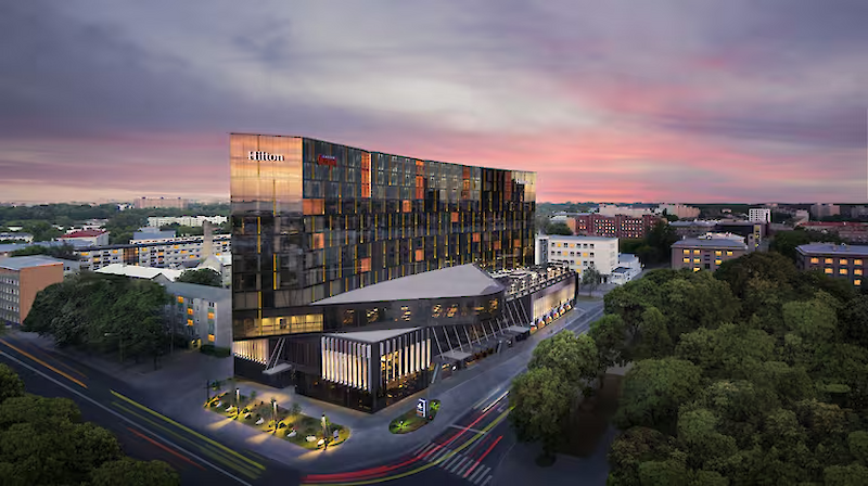 The BOA2027 Congress will take place at the Hilton Tallinn Park Hotel Conference Centre, a modern venue conveniently located close to Tallinn city centre and overlooking the beautiful Politsei Park. The hotel is within walking distance of several restaurants, shopping centres and cultural attractions, including Tallinn Old Town. Distances: 	 	Tallinn Airport &ndash; approximately 3 km 	, 	Port of Tallinn &ndash; approximately 2.5 km 	, 	Tallinn Bus Station &ndash; approximately 1 km 	 The venue offers modern conference facilities, accommodation, restaurants, a spa and excellent public transport connections.